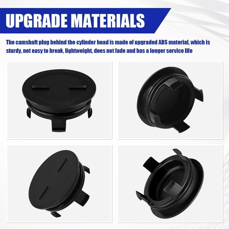 Lyxheth Cylinder Head Rear Cam Plug with Seal, Engine Camshaft Plug, Engine Cylinder Semi-Circular Camshaft Seal Cap, Car Accessory for Honda Civic HR-V, Replaces OEM#12513-P72-003, 12513P72003 - Image 3